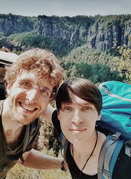 Willi und Micha wandern und klettern in der Sächsischen Schweiz